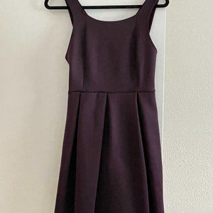 Purple fit-and-flare dress